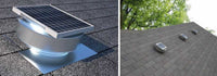 Model RBSF - 8 - C2 | Round Back Solar Fan | 8" Diameter | 2" Tall Collar | CFM: 365 - Active Ventilation Products