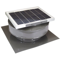 Model RBSF - 8 - C2 | Round Back Solar Fan | 8" Diameter | 2" Tall Collar | CFM: 365 - Active Ventilation Products