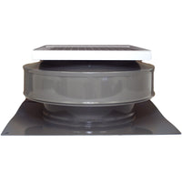 Model RBSF - 8 - C2 | Round Back Solar Fan | 8" Diameter | 2" Tall Collar | CFM: 365 - Active Ventilation Products
