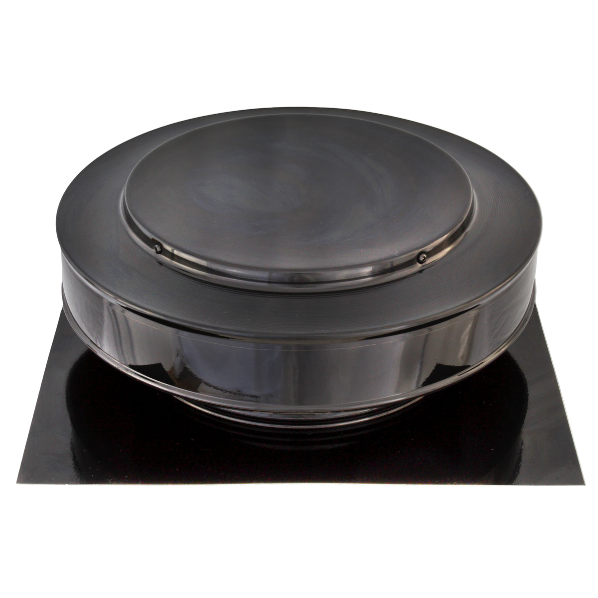 Static Vents - Round Back Roof Vent | 10" Diameter | 2" Tall Collar | Flat Flange | 78 Sq. In. NFA