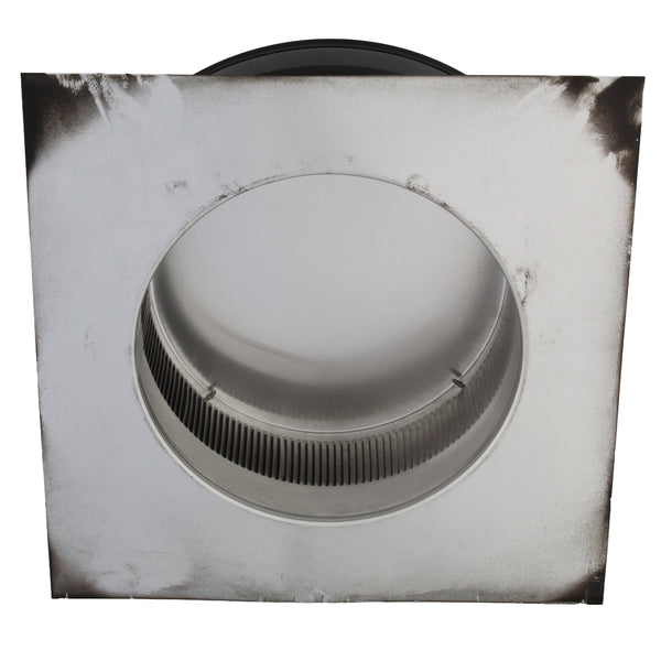 Static Vents - Round Back Roof Vent | 10" Diameter | 2" Tall Collar | Flat Flange | 78 Sq. In. NFA | Angle View