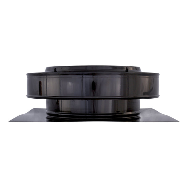 Static Vents - Round Back Roof Vent | 10" Diameter | 2" Tall Collar | Flat Flange | 78 Sq. In. NFA | Side View