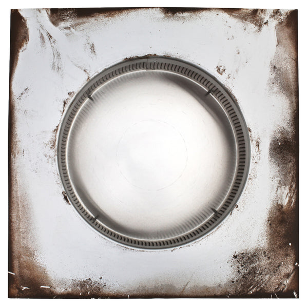 Static Vents - Round Back Roof Vent | 10" Diameter | 2" Tall Collar | Flat Flange | 78 Sq. In. NFA | Bottom View