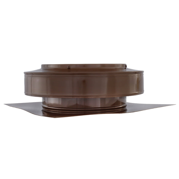 Static Vents - Round Back Roof Vent | 10" Diameter | 2" Tall Collar | Flat Flange | 78 Sq. In. NFA | Side View