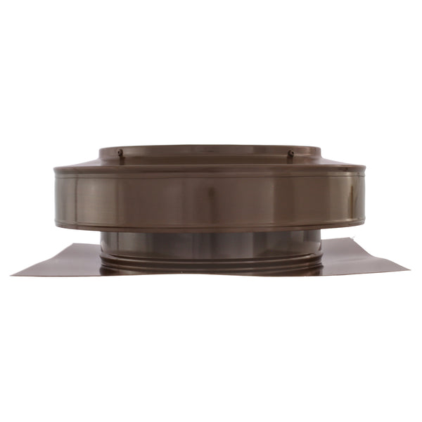Static Vents - Round Back Roof Vent | 10" Diameter | 2" Tall Collar | Flat Flange | 78 Sq. In. NFA | Side View