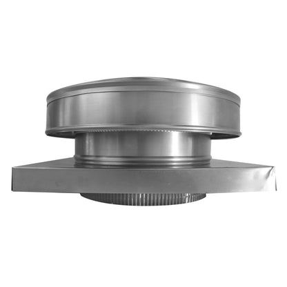 Model RBV-10-C2-CMF-TP | Round Back Vent  |  10" Diameter | " 2" Tall Collar  | Curb Mount Flange  |  Tail Pipe