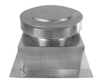 Round Back Vent  |  10" Diameter | " 2" Tall Collar  | Curb Mount Flange  |  Tail Pipe