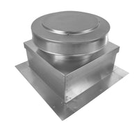 Round Back Vent  |  10" Diameter | " 2" Tall Collar  | Curb Mount Flange  |  Tail Pipe