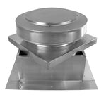 Round Back Vent  |  10" Diameter | " 2" Tall Collar  | Curb Mount Flange  |  Tail Pipe