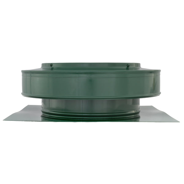 Static Vents - Round Back Roof Vent | 10" Diameter | 2" Tall Collar | Flat Flange | 78 Sq. In. NFA | Side View