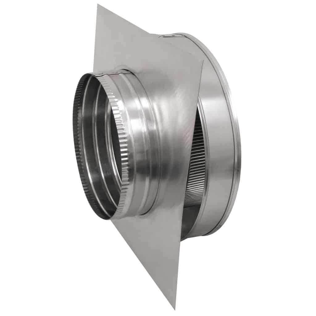 Model RBV-10-C2-TP | Round Back Vent |  10" Diameter | 2" Tall Collar  | Tail Pipe