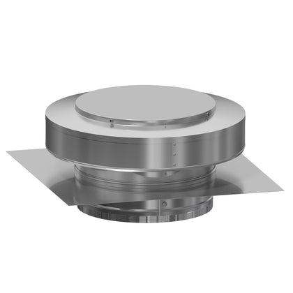 Model RBV-10-C2-TP | Round Back Vent |  10" Diameter | 2" Tall Collar  | Tail Pipe