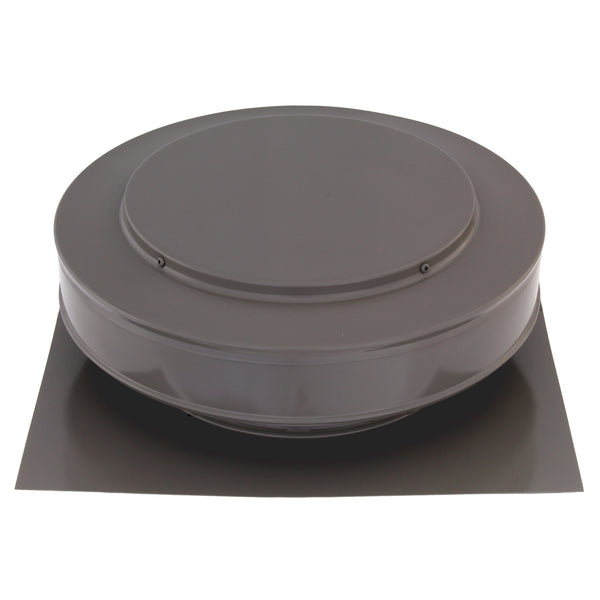 Static Vents - Round Back Roof Vent | 10" Diameter | 2" Tall Collar | Flat Flange | 78 Sq. In. NFA | Angle View
