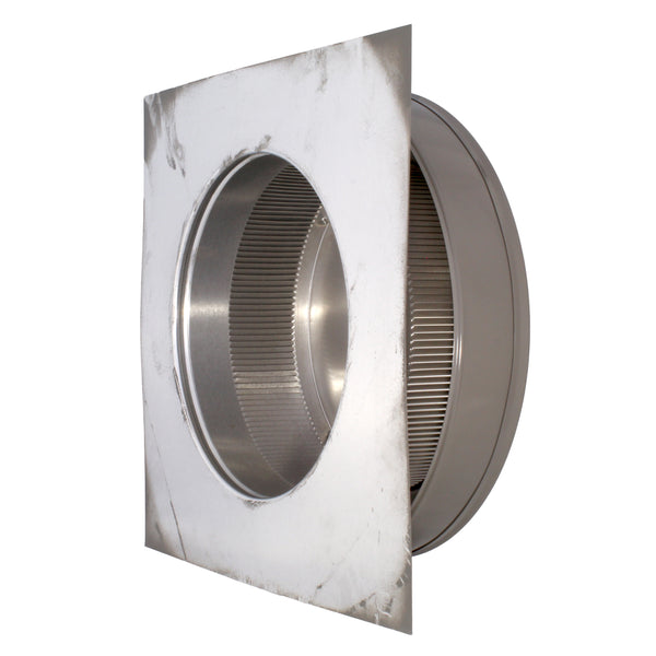 Static Vents - Round Back Roof Vent | 10" Diameter | 2" Tall Collar | Flat Flange | 78 Sq. In. NFA | Louvers View