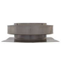 Static Vents - Round Back Roof Vent | 10" Diameter | 2" Tall Collar | Flat Flange | 78 Sq. In. NFA