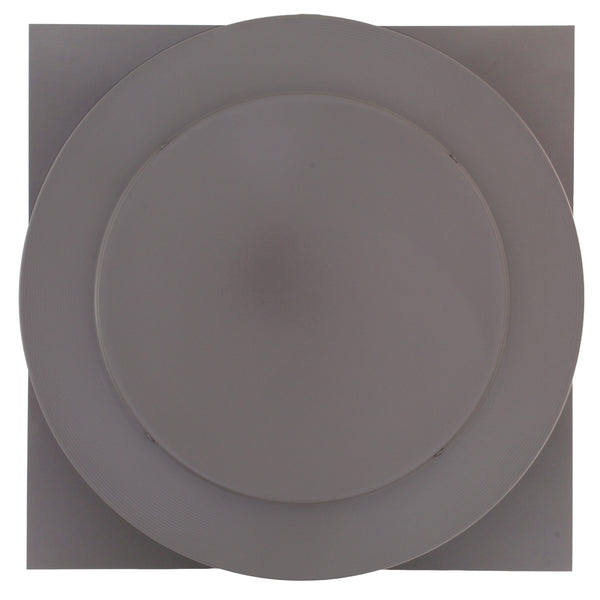 Static Vents - Round Back Roof Vent | 10" Diameter | 2" Tall Collar | Flat Flange | 78 Sq. In. NFA | Top View
