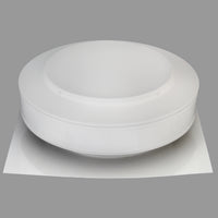 Static Vents - Round Back Roof Vent | 10" Diameter | 2" Tall Collar | Flat Flange | 78 Sq. In. NFA