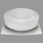 Static Vents - Round Back Roof Vent | 10" Diameter | 2" Tall Collar | Flat Flange | 78 Sq. In. NFA