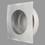 Static Vents - Round Back Roof Vent | 10" Diameter | 2" Tall Collar | Flat Flange | 78 Sq. In. NFA