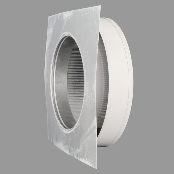 Static Vents - Round Back Roof Vent | 10" Diameter | 2" Tall Collar | Flat Flange | 78 Sq. In. NFA | Louvers View