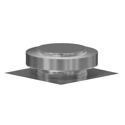 Static Vents - Round Back Roof Vent | 10" Diameter | 2" Tall Collar | Flat Flange | 78 Sq. In. NFA