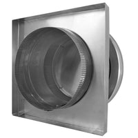 Model RBV - 10 - C4 - CMF - TP | Round Back Vent | 10" Diameter | " 4" Tall Collar | Curb Mount Flange | Tail Pipe - Active Ventilation Products