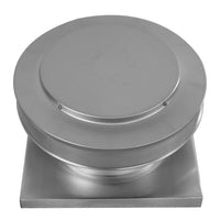 Static Vent 10" with Curb Mount Sub Base - Round Back Vent | 10" Diameter | 4" Tall Collar | 78 Sq. In. NFA - Active Ventilation Products