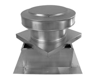 Static Vent 10" with Curb Mount Sub Base - Round Back Vent | 10" Diameter | 4" Tall Collar | 78 Sq. In. NFA - Active Ventilation Products