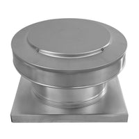 Static Vent 10" with Curb Mount Sub Base - Round Back Vent | 10" Diameter | 4" Tall Collar | 78 Sq. In. NFA - Active Ventilation Products