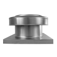 Static Vent 10" with Curb Mount Sub Base - Round Back Vent | 10" Diameter | 4" Tall Collar | 78 Sq. In. NFA - Active Ventilation Products