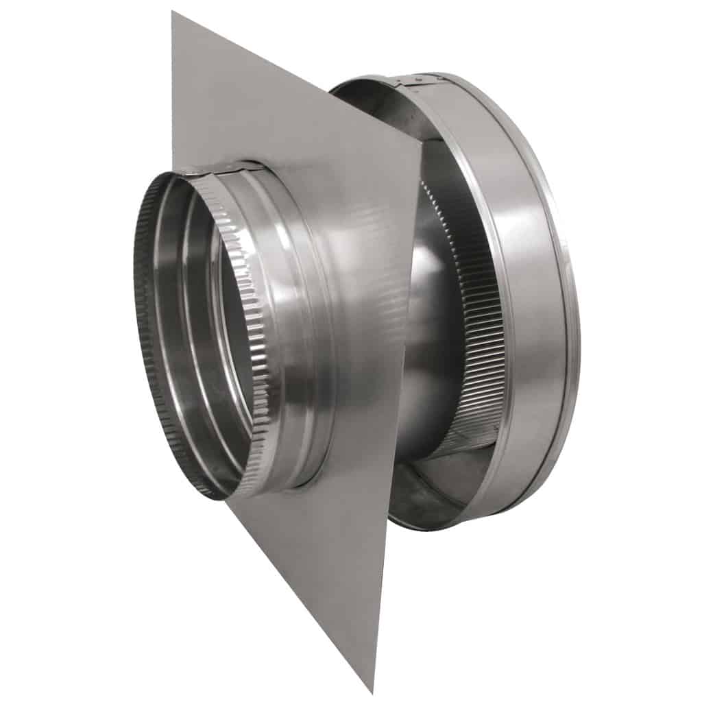 Model RBV-10-C4-TP | Round Back Vent |  10" Diameter | 4" Tall Collar  | Tail Pipe