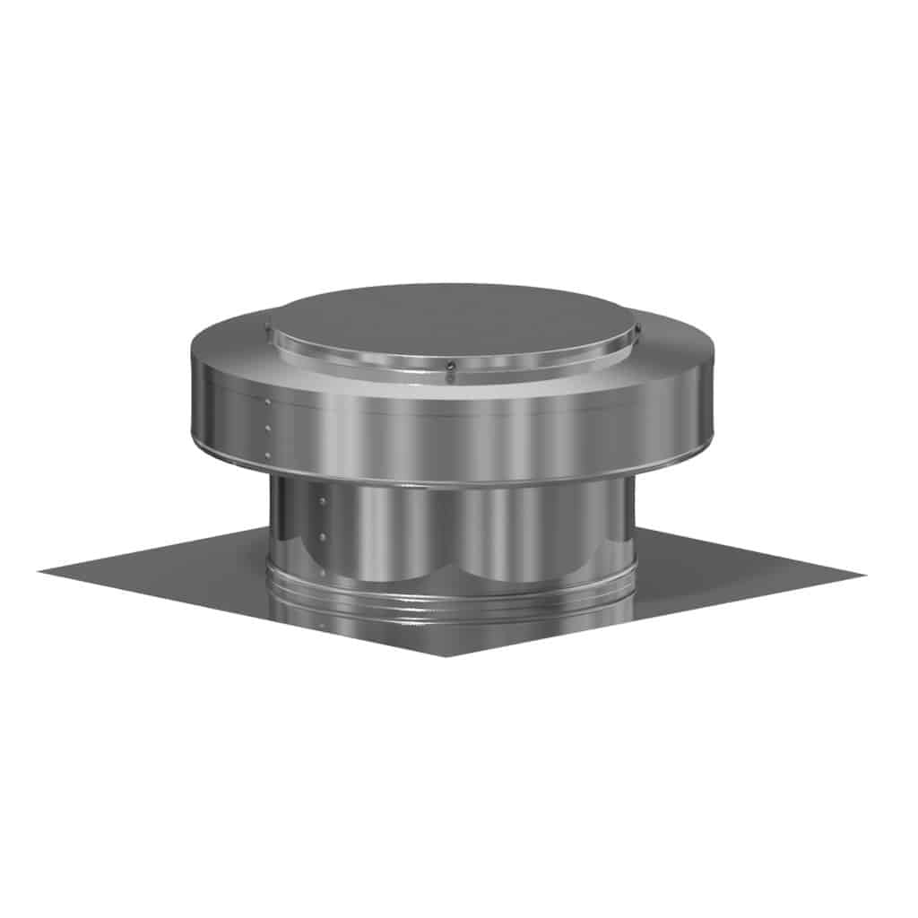 Model RBV-10-C4 | Round Back Roof Vent | 10" Diameter | 4" Tall Collar | Flat Flange | 78 Sq. In. NFA