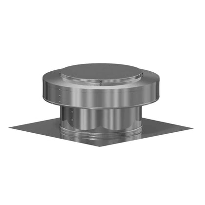 Static Vents - Round Back Roof Vent | 10" Diameter | 4" Tall Collar | Flat Flange | 78 Sq. In. NFA