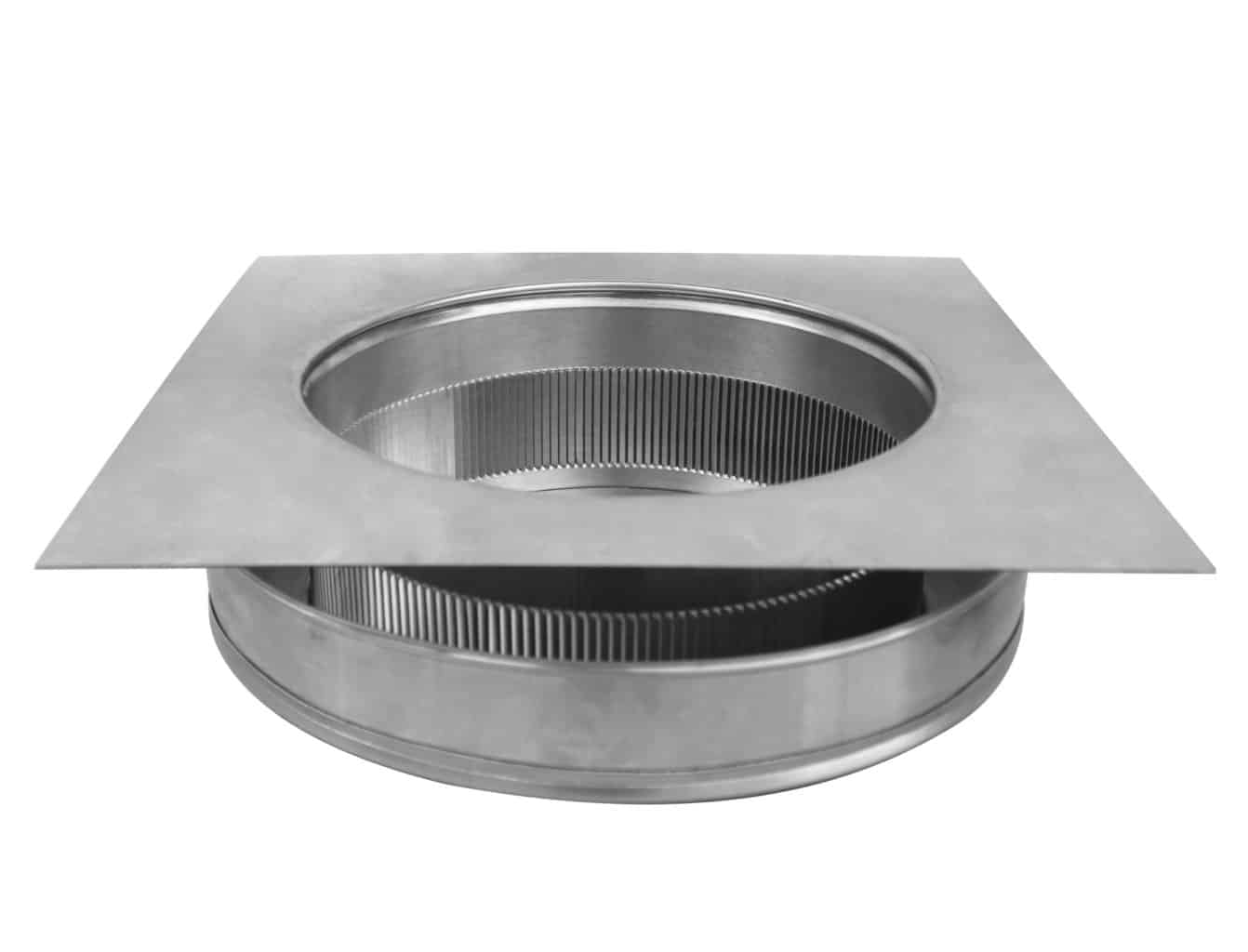 Model RBV-12-C2 | Round Back Roof Vent | 12" Diameter | 2" Tall Collar | Flat Flange | 113 Sq. In. NFA