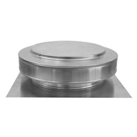 Static Vent - Round Back Roof Vent | 12" Diameter | 2" Tall Collar | Flat Flange | 113 Sq. In. NFA - Active Ventilation Products