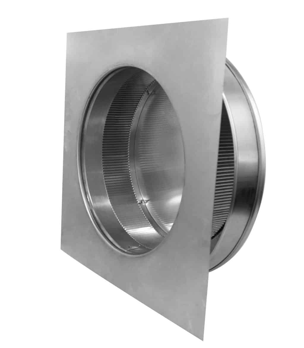 Model RBV-12-C2 | Round Back Roof Vent | 12" Diameter | 2" Tall Collar | Flat Flange | 113 Sq. In. NFA