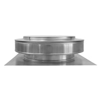 Static Vent - Round Back Roof Vent | 12" Diameter | 2" Tall Collar | Flat Flange | 113 Sq. In. NFA - Active Ventilation Products