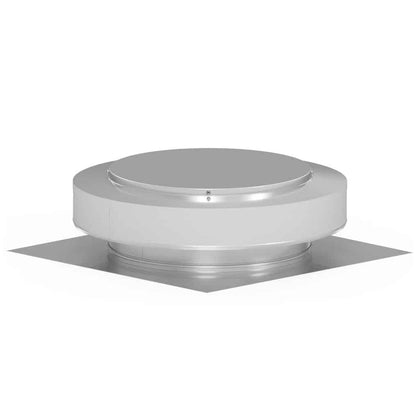 Static Vent - Round Back Roof Vent | 12" Diameter | 2" Tall Collar | Flat Flange | 113 Sq. In. NFA