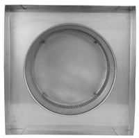 Static Vent 12" with Curb Mount Sub Base - Round Back Vent | 12" Diameter | 4" Tall Collar | 113 Sq. In. NFA - Active Ventilation Products