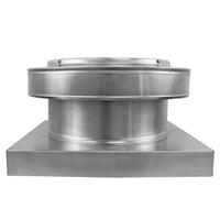 Static Vent 12" with Curb Mount Sub Base - Round Back Vent | 12" Diameter | 4" Tall Collar | 113 Sq. In. NFA - Active Ventilation Products