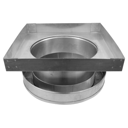 Model RBV-12-C4-CMF | Round Back Static Vent |  12" Diameter | 4" Tall Collar  |  113 Sq. In. NFA