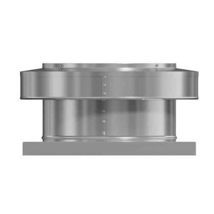 Static Vent 12" with Curb Mount Sub Base - Round Back Vent | 12" Diameter | 4" Tall Collar  |  113 Sq. In. NFA