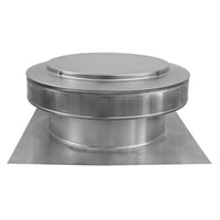 Static Vent - Round Back Roof Vent | 12" Diameter | 4" Tall Collar | Flat Flange | 113 Sq. In. NFA - Active Ventilation Products