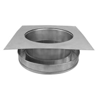 Static Vent - Round Back Roof Vent | 12" Diameter | 4" Tall Collar | Flat Flange | 113 Sq. In. NFA - Active Ventilation Products