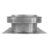 Static Vent - Round Back Roof Vent | 12" Diameter | 4" Tall Collar | Flat Flange | 113 Sq. In. NFA - Active Ventilation Products