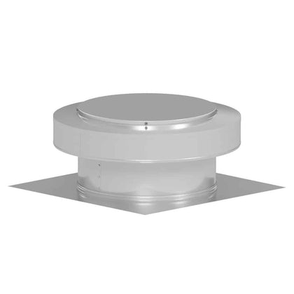 Static Vent - Round Back Roof Vent | 12" Diameter | 4" Tall Collar | Flat Flange | 113 Sq. In. NFA