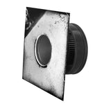 Static Vent - Round Back Roof Vent | Model RBV-3-C2 | 3" Diameter | 2" Tall Collar | Flat Flange | 7 Sq. In. NFA