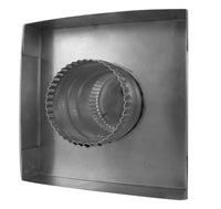 Model RBV - 3 - C2 - CMF - TP | Round Back Vent | 3" Diameter | " 2" Tall Collar | Curb Mount Flange | Tail Pipe - Active Ventilation Products