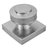 Model RBV - 3 - C2 - CMF - TP | Round Back Vent | 3" Diameter | " 2" Tall Collar | Curb Mount Flange | Tail Pipe - Active Ventilation Products