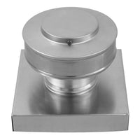 Model RBV - 3 - C2 - CMF - TP | Round Back Vent | 3" Diameter | " 2" Tall Collar | Curb Mount Flange | Tail Pipe - Active Ventilation Products